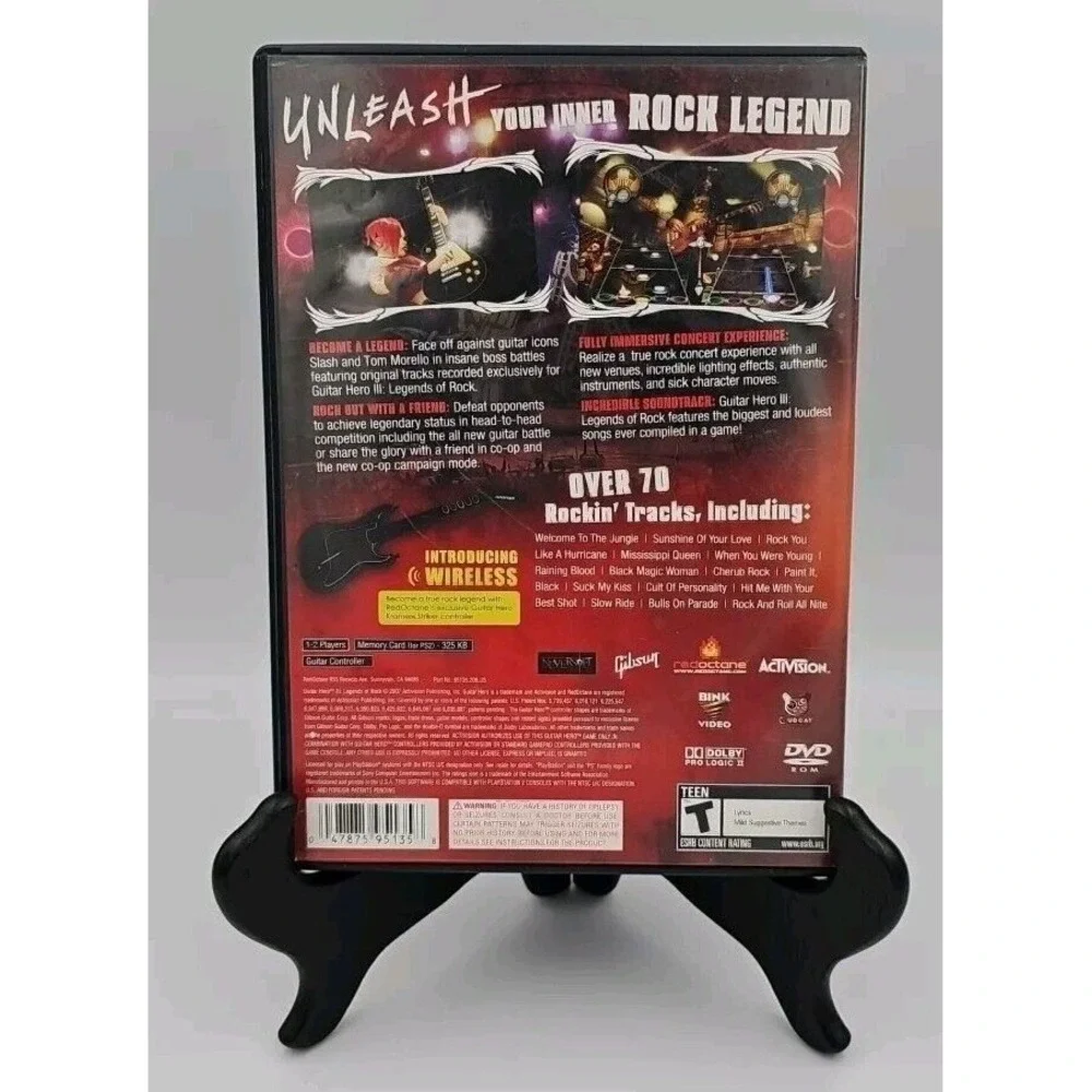 Guitar Hero 3 Legends of‎ Rock PS2 PlayStation 2: No Manual